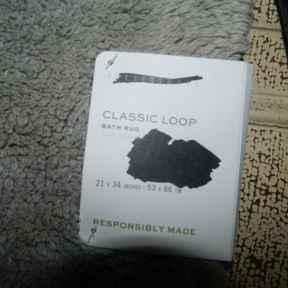 Pottery Barn Classic Loop Bath Rug Gray - Picture 2 of 4